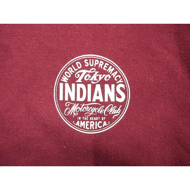 東京インディアンズ　限定フーディ　パーカー　L レッド　値下げ不可 東京インディアンズ TOKYO INDIAN MOTORCYCLE CLUB プリント プル