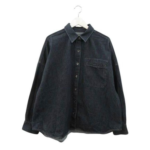 デニムリラックスシャツジャケット　ネイビー紺色　Ｓ　uniqloC　ユニクロシー ユニクロ（UNIQLO） UNIQLO C デニムリラックスシャツジャケット 長袖