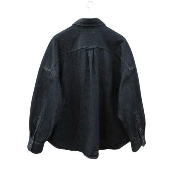 ユニクロ　UNIQLO C デニムリラックスシャツジャケット ネイビー M ユニクロ（UNIQLO） UNIQLO C デニムリラックスシャツジャケット 長袖