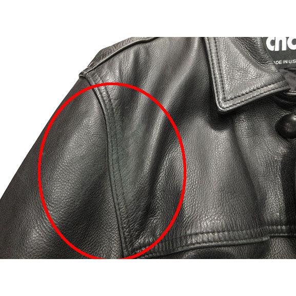 ショット SCHOTT レザー カーコート レザーコート 38 黒 ブラック