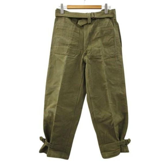 最終値下げ　40s フランス軍　m35モーターサイクルパンツ　リネン ヴィンテージ VINTAGE フランス軍 40s M35 モーターサイクルパンツ