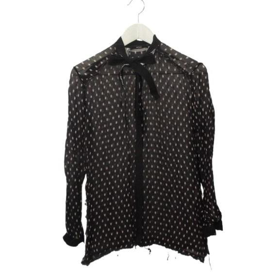 DIESEL（ディーゼル） シアーボウタイシャツ XS ブラウス スカル 総柄 