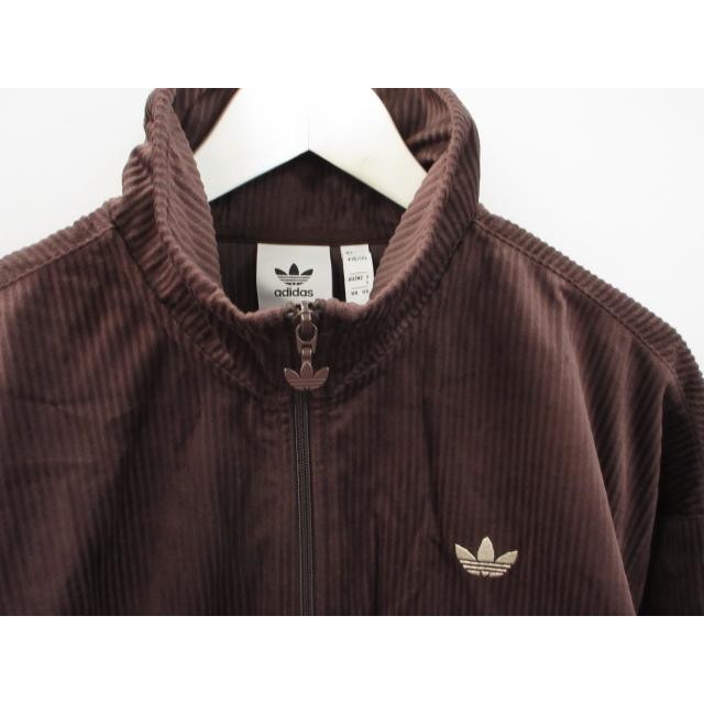 コーデュロイ　アディダス刺繍トラックジャケットジャージトップ茶ブラウン adidas（アディダス） アディカラー シーズナル コーデュロイ トラック