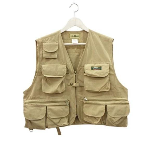 エルエルビーン L.L.BEAN 90s フィッシングベスト H428 ベージュ L