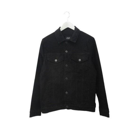 ZARA（ザラ） デニム ジャケット S トラッカー ブルゾン ブラック 黒 G