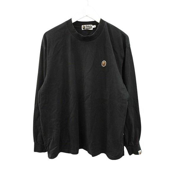A Bathing Ape ブラック ロングスリーブ Tシャツ M A BATHING APE（アベイシングエイプ） ロングスリーブ Tシャツ ロンT M