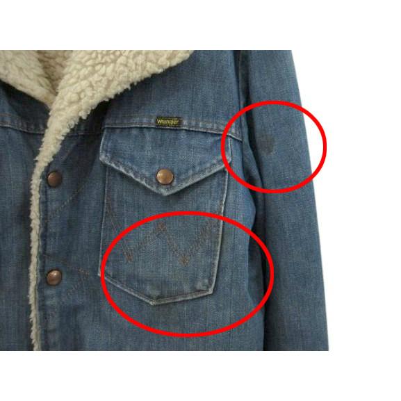 ラングラー 80s デニム ランチコート ボアジャケット USA製 M ラングラー WRANGLER 80s デニム ランチコート ボアジャケット USA製