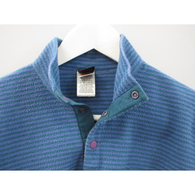 パタゴニア Patagonia USA製 フリース プルオーバー ボーダー ブルー