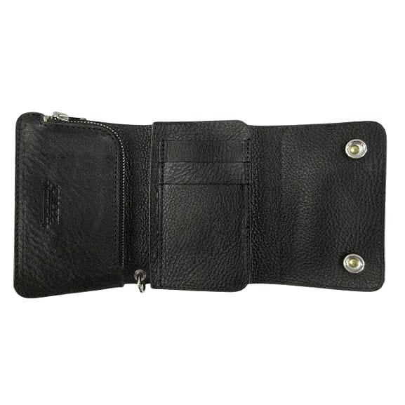 CALEE 25AW SILVER STAR CONCHO 牛革三つ折り財布 キャリー CALEE 25AW SILVER STAR CONCHO FLAP LEATHER HALF WALLET CL