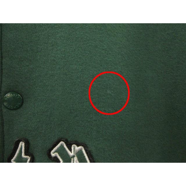 ショット SCHOTT スウェットスタジャン ロゴワッペン グリーン L