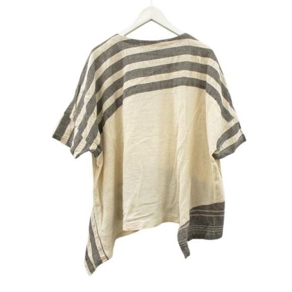 もゆる MOYURU 萌 萠 ワイド ブラウス リネン コットン 綿 麻 M〜L 