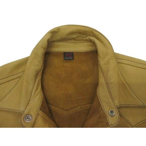 ザ フラットヘッド THE FLAT HEAD レザーウエスタンシャツ ディア 