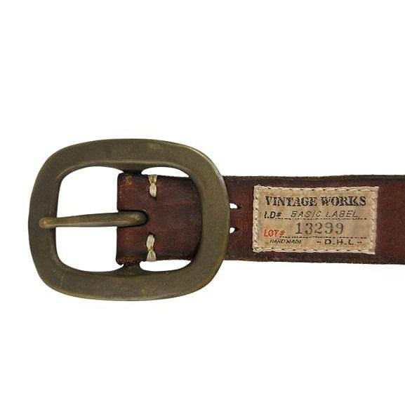 VINTAGE WORKS ヴィンテージワークス レザー ベルト 本革 茶色