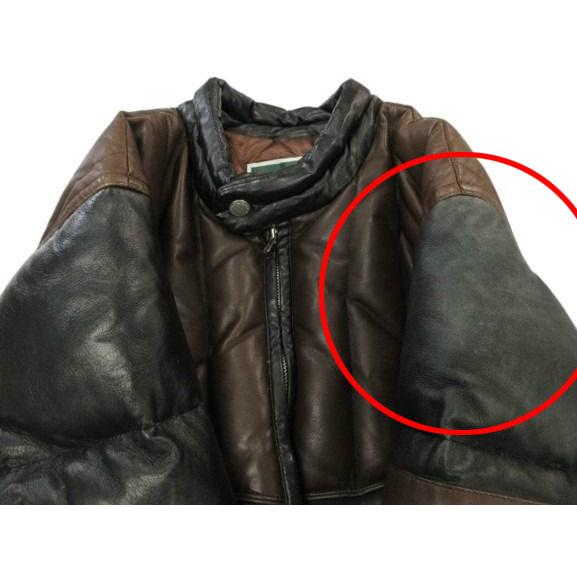 ザ フラットヘッド THE FLAT HEAD レザーダウンジャケット ディア