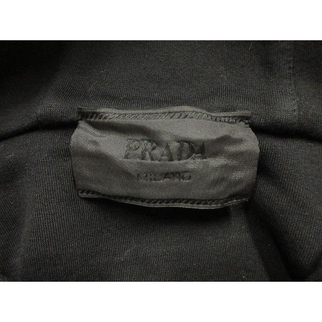 PRADA（プラダ） ロゴ エンブロイダリー パーカー M 黒 ブラック 長袖 