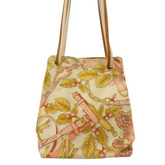 LOEWE（ロエベ） ショルダーバッグ プリント キャンバス 巾着 ベージュ 