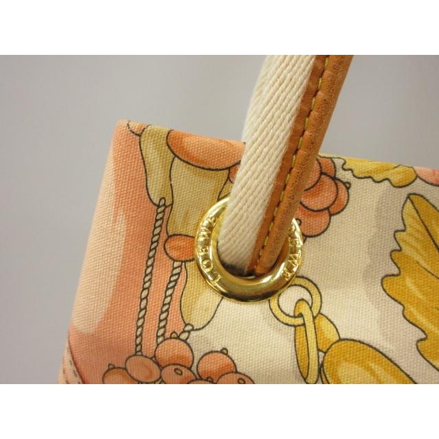 LOEWE（ロエベ） ショルダーバッグ プリント キャンバス 巾着 ベージュ 