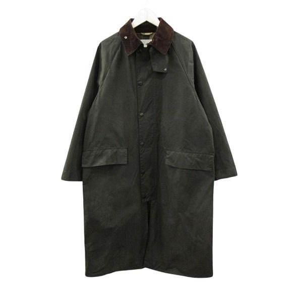バブアー Barbour バーレー BURGHLEY オイルド ロングコート 38 セージ 