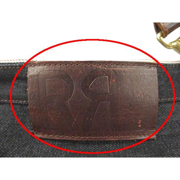 ダブルアールエル RRL レザー デニムショルダーバッグ インディゴ