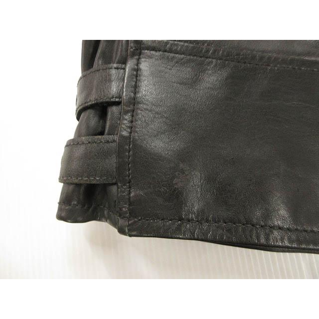 ショット SCHOTT キルテッドパッド ライダース ジャケット L ブラック
