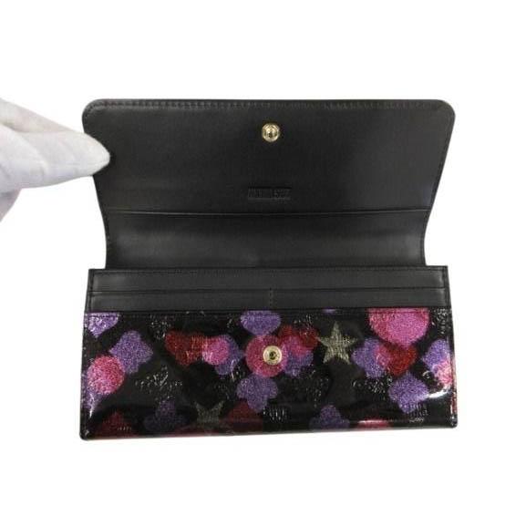 ANNA SUI（アナスイ） スパーキー 長財布 がま口 エナメル ハート柄