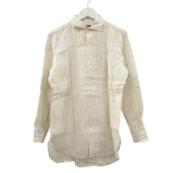 バーバリー ロンドン BURBERRY LONDON リネン ストライプ シャツ 長袖 