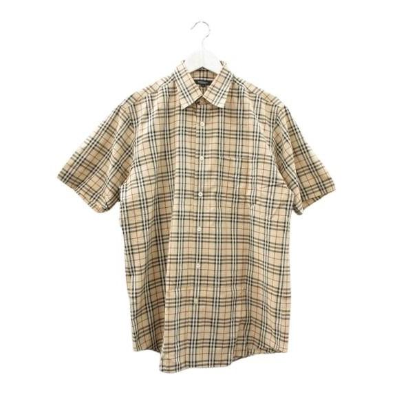 N192○ BURBERRY LONDON チェック柄 半袖シャツ L バーバリー ロンドン BURBERRY LONDON シャツ 半袖 チェック L