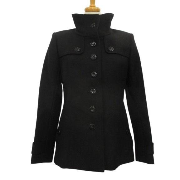 BURBERRY バーバリーロンドン ロングコート ブラック 38サイズ ウール バーバリー ロンドン BURBERRY LONDON ウール コート スタンドカラー
