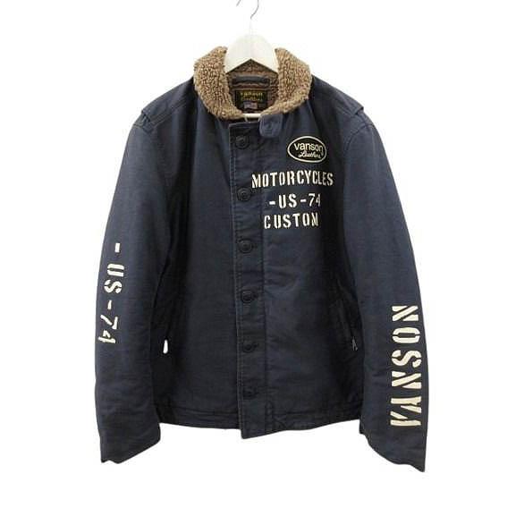 VANSON MA-1 フライトジャケット ネイビー バイク VANSON MA-1 フライトジャケット ネイビー