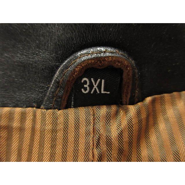 革ジャン ホースハイド キャンバス ジャケット 3XL 馬革 茶芯 カーキ