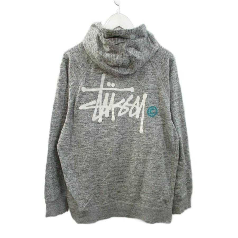 STUSSY（ステューシー） ロゴプリント ジップパーカー XL グレー 長袖