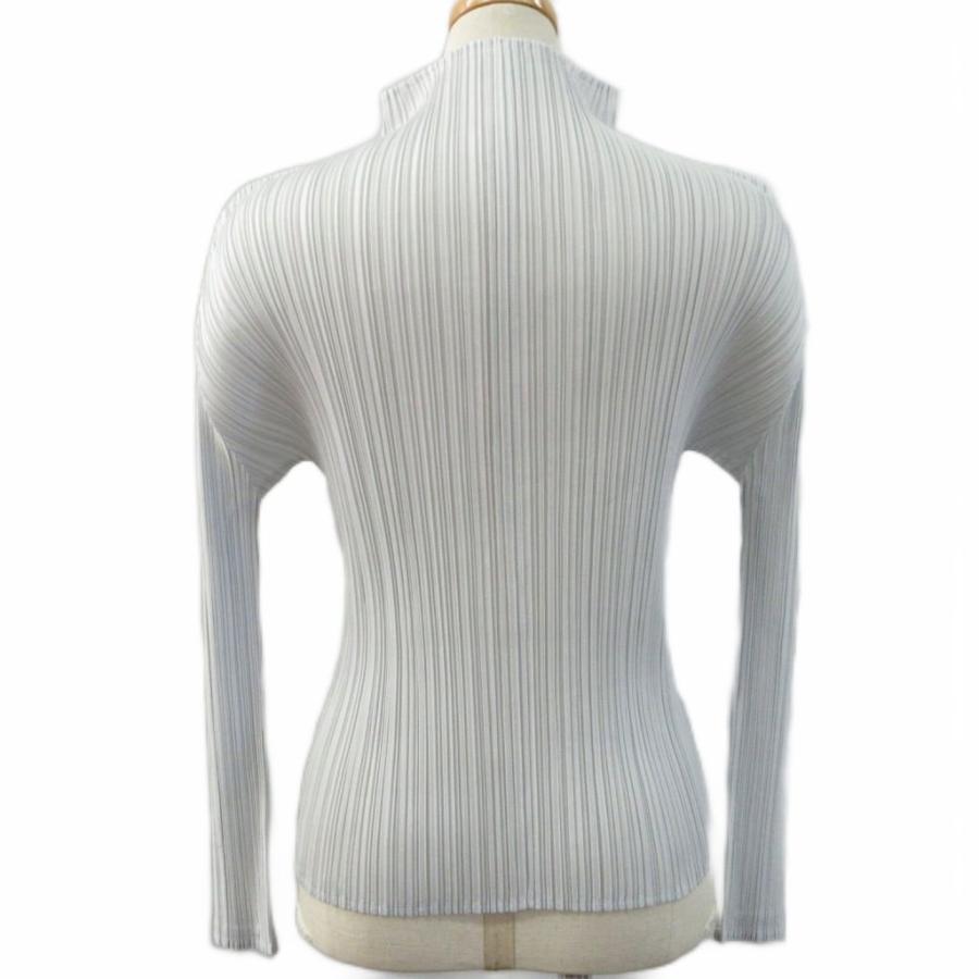 新品未使用PLEATS PLEASEハイネックトップスグレーサイズ3 プリーツプリーズ PLEATS PLEASE ハイネック カットソー 3 ライト