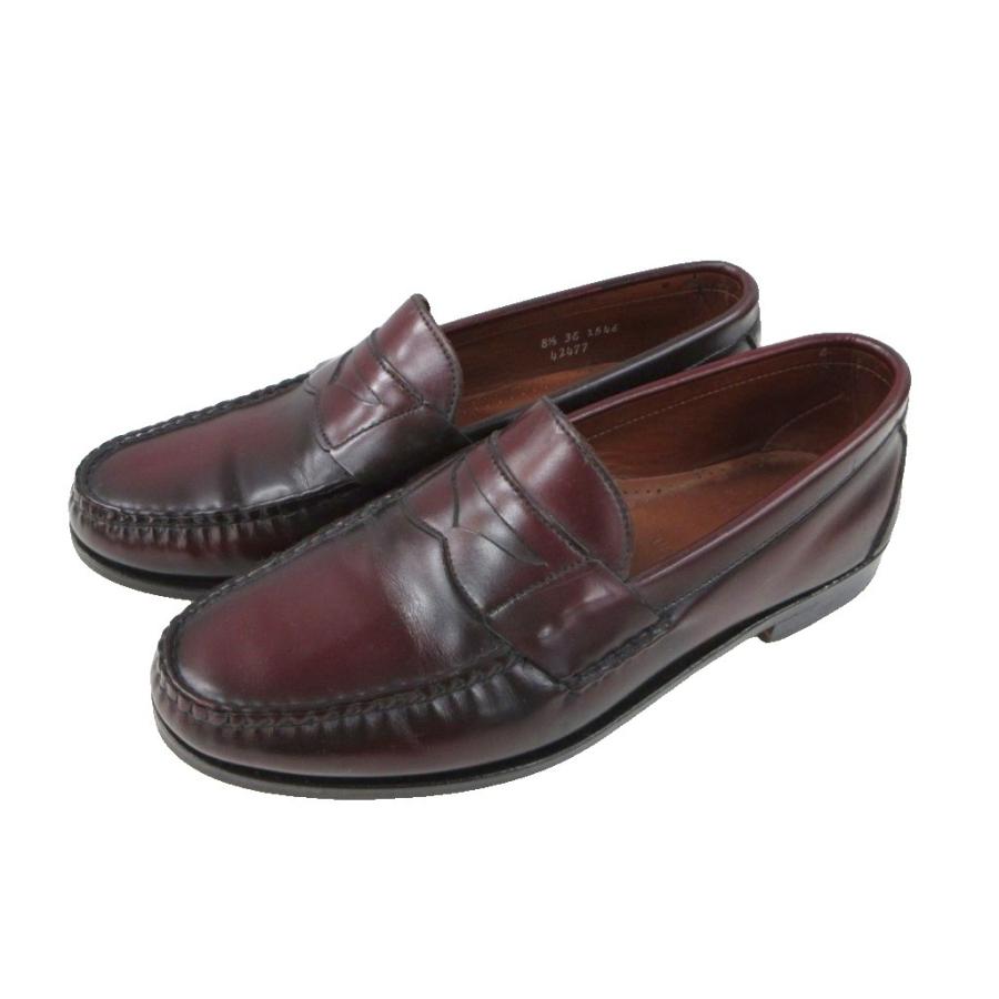 アレンエドモンズ Allen Edmonds WALDEN コインローファー レザー 8.5 バーガンディー USA製 42477 メンズ
