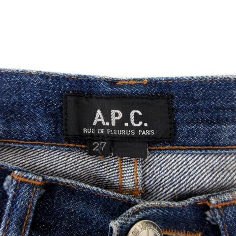 中古 アーペーセー A P C デニム パンツ ジーンズ ハイウエスト スリム 紺 ネイビー 27 Fk レディース ベクトル 古着 052 ブランド古着販売のベクトル 通販 Yahoo ショッピング