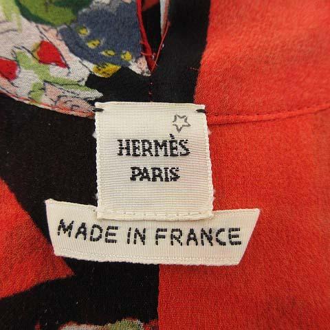上等な中古 エルメス HERMES 総柄 スターマーク オレンジ Sサイズ