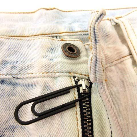 高い素材 デニム ss White Off オフホワイト 中古 パンツ ホワイト 白 M 32 コットン ロゴボタン ブランドロゴ ペンキ ダメージ加工 ワイドシルエット ジーンズ ジーンズ デニム Pathwaysfl Org