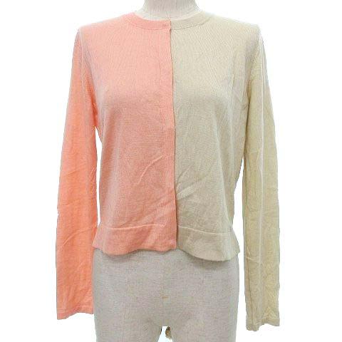 フェンディ FENDI カシミヤシルク カーディガン 40 アイボリー×ピンク-