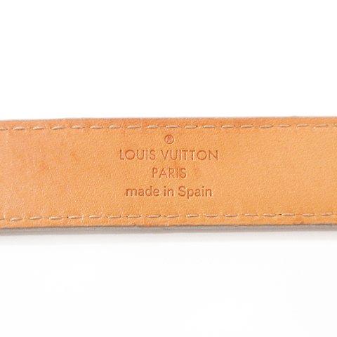 ルイヴィトン LOUIS VUITTON ベルト メタリック レザー ロゴバックル