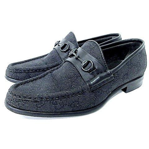 グッチ GUCCI ビット金具 ローファー GG柄 モカシン キャンバス 35C
