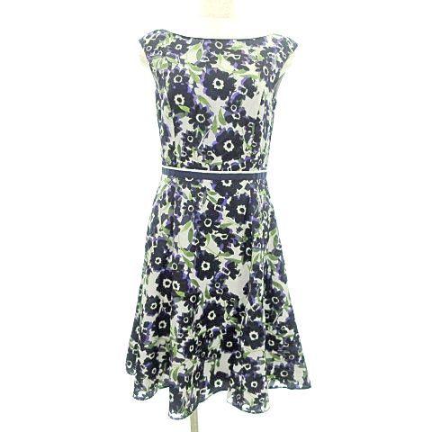 トッカ TOCCA 美品 ワンピース ひざ丈 フレア ノースリーブ 花柄 