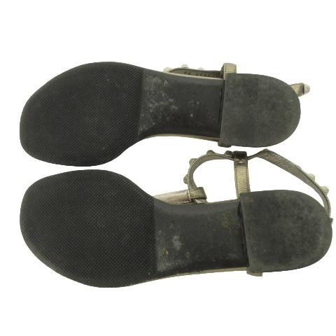 バレンシアガ BALENCIAGA サンダル スタッズ フラット 38 25cm 
