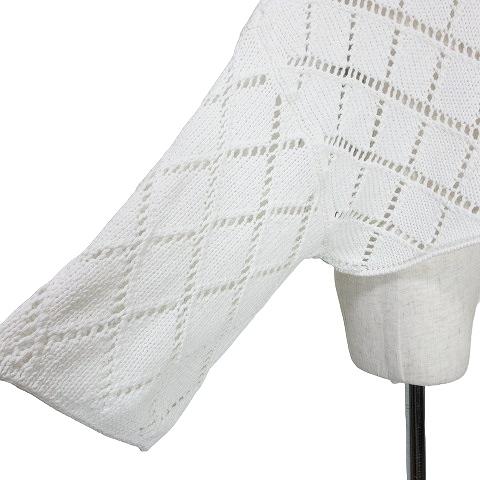 未使用品 スピック&スパン Spick&Span タグ付 22ss 柄編みクロップド 