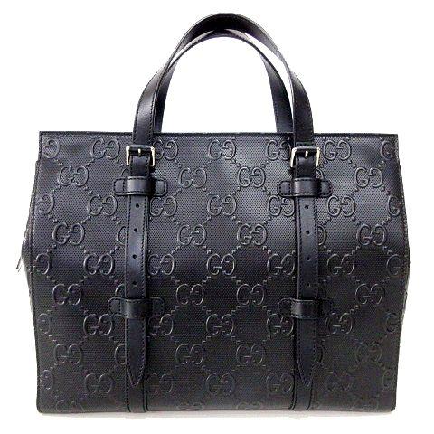 グッチ GUCCI 美品 GGエンボス トートバッグ レザー 625774 黒 ブラック A0322 メンズ｜vectorpremium｜02