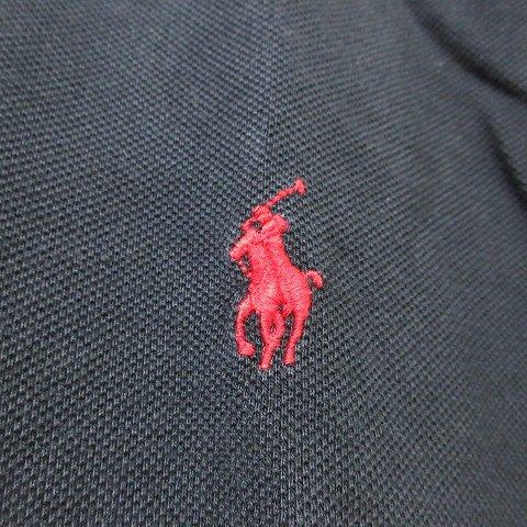 ポロ ラルフローレン POLO RALPH LAUREN ポロシャツ 半袖 鹿の子 ポニー ワンポイント刺? スリムフィット S 170/92A 黒 ブラック ■GY14 X｜vectorpremium｜04