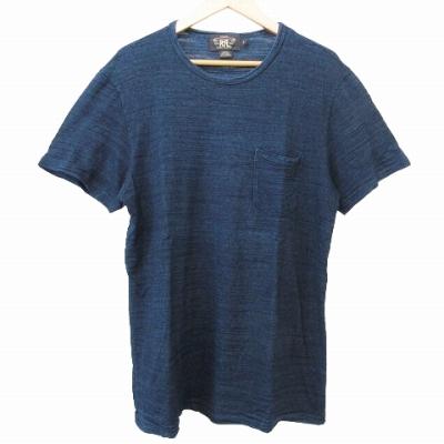 ダブルアールエル RRL 美品 インディゴ Tシャツ 半袖 ポケット 