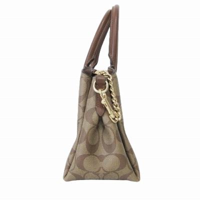 coach ミニセージ キャリオール2way ショルダーバッグ ブラウン茶