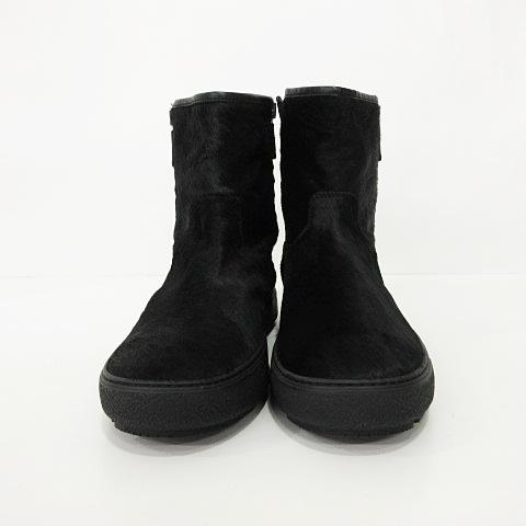 MONCLER（モンクレール） 美品 ブーツ 靴 くつ ハラコ×レザー ジップ