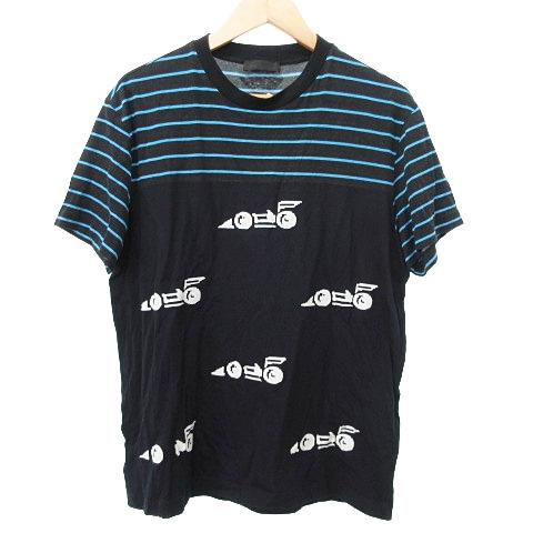 PRADA ネイビー フリル付き半袖Tシャツ PRADA ネイビー フリル付き半袖Tシャツ - メルカリ