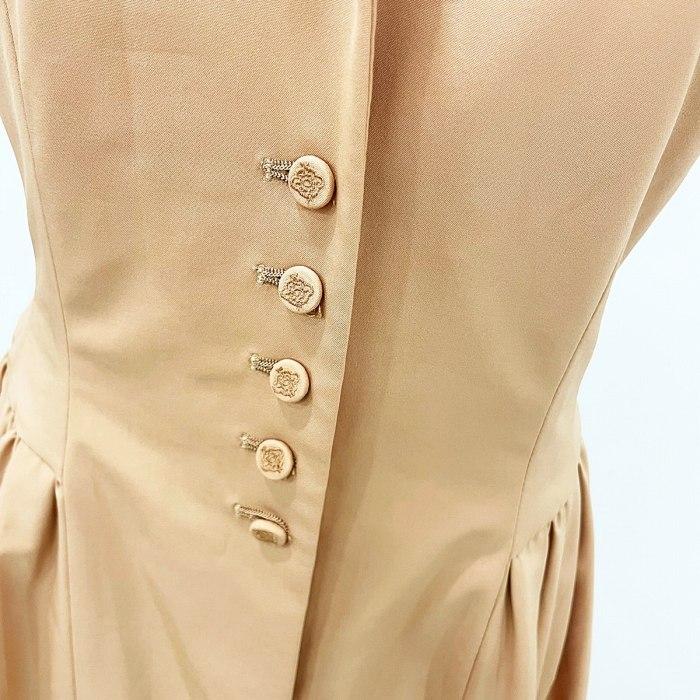 FOXEY フォクシー 美品 シャツワンピース 30130-NAOF0215TF ロング 
