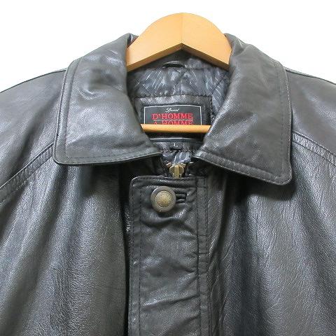 ドムアオム D'HOMME A HOMME レザー ジャケット 中綿 羊革 ジップ